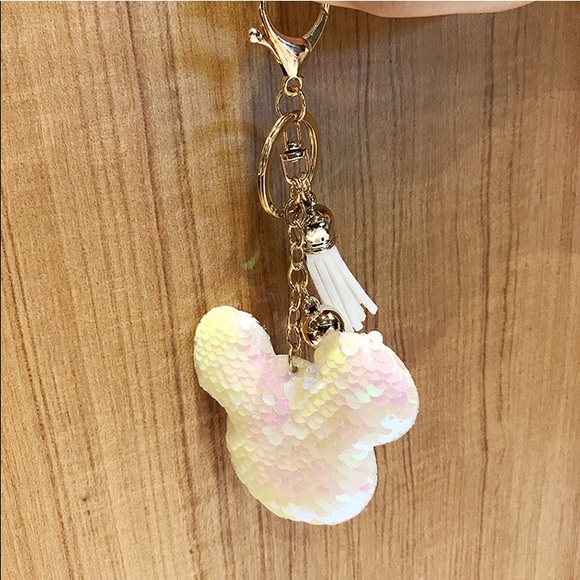 Sequin Mouse Ears Keychain - Picture 5 of 6